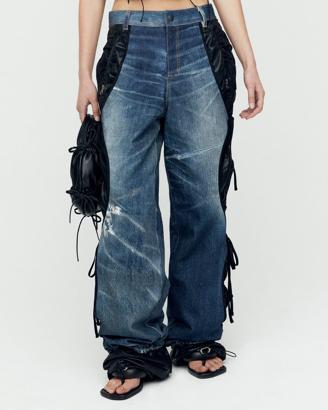 ADSB Denim Trompe L'oeil Layered pants 상품이미지1