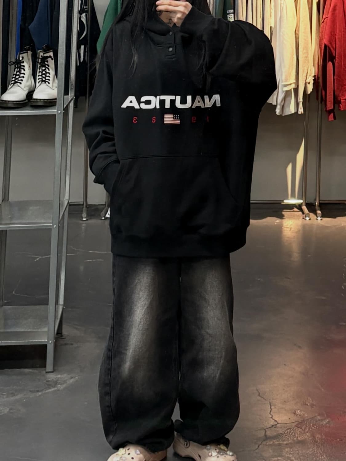 노티카 83 플래그 성조기 후드티 A3759 상품이미지1