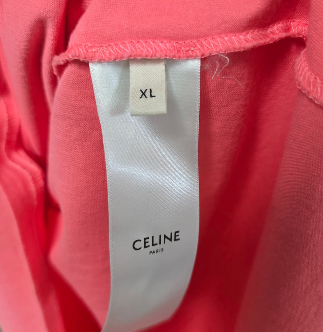 셀린느 로고 반팔 티셔츠 핑크 xl사이즈 105 판매 상품이미지3