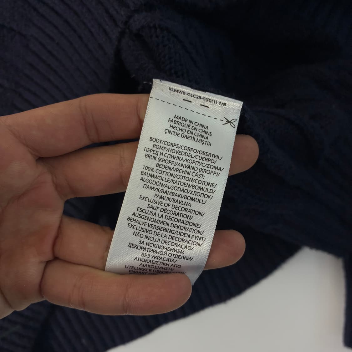 Polo   폴로 랄프로렌 자수 코튼 꽈배기 니트 상품이미지5