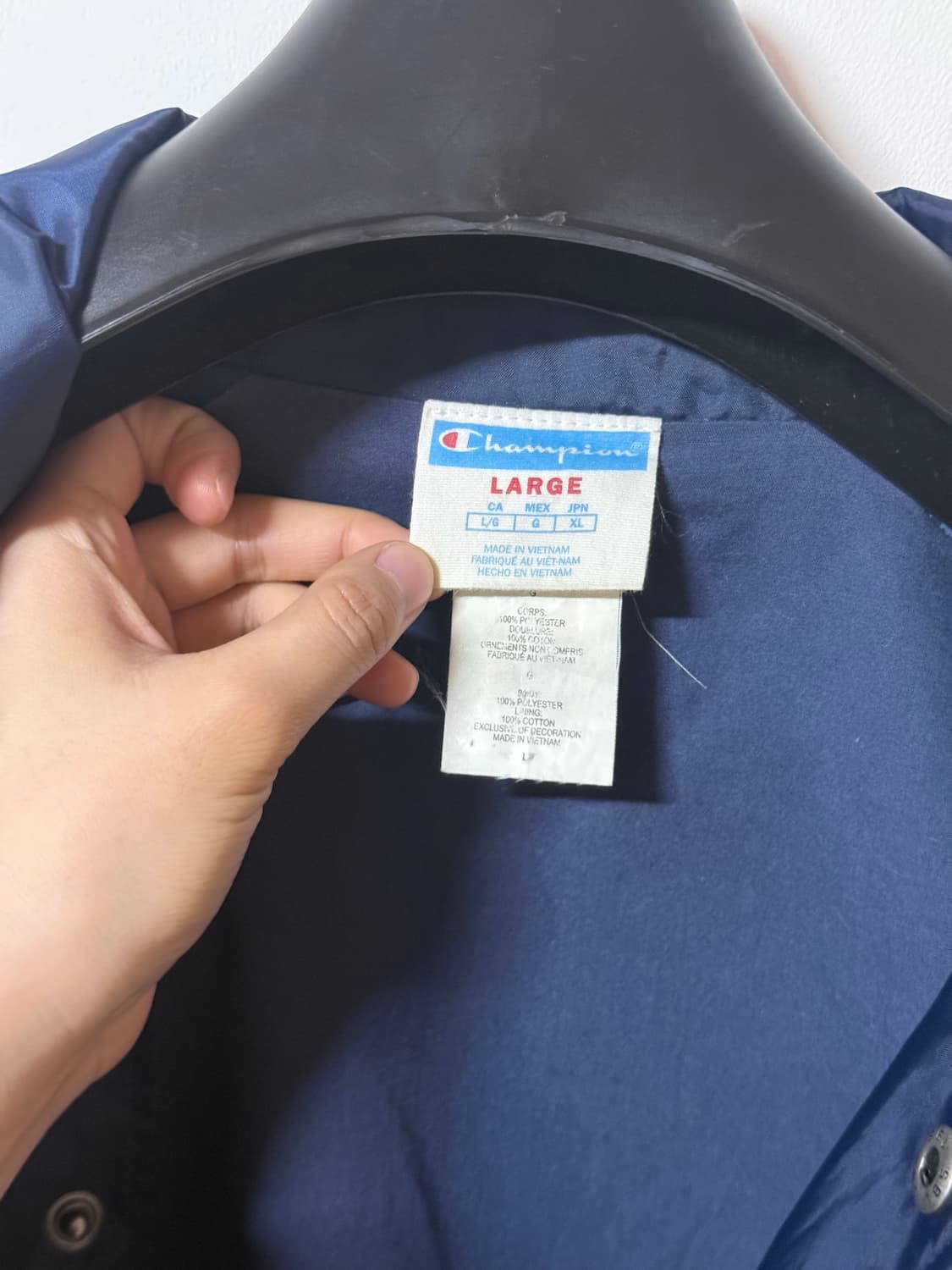 챔피온 로고 코치 자켓 네이비 빈티지 바람막이 상품이미지8