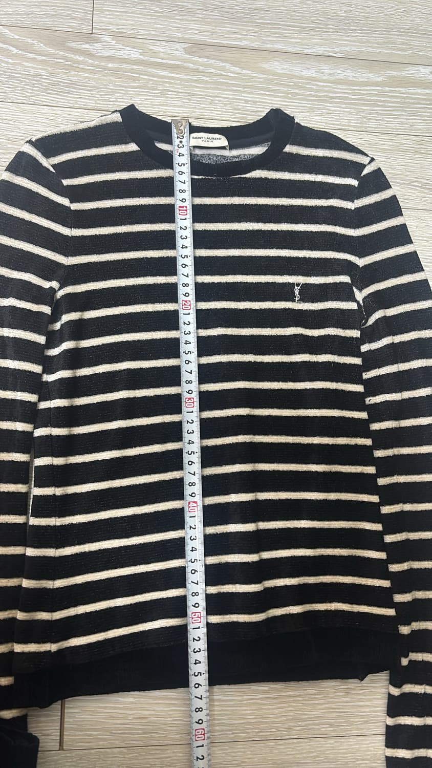 생로랑 벨벳 스트라이프 니트 s사이즈 상품이미지7