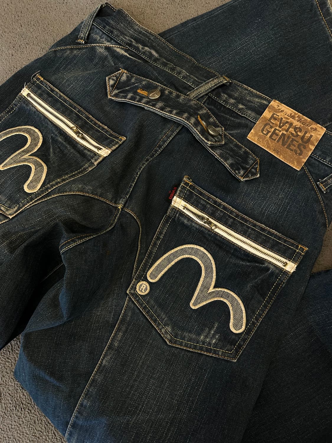 에비수 빈티지 백신치 스트레이트 데님 처분  상품이미지1