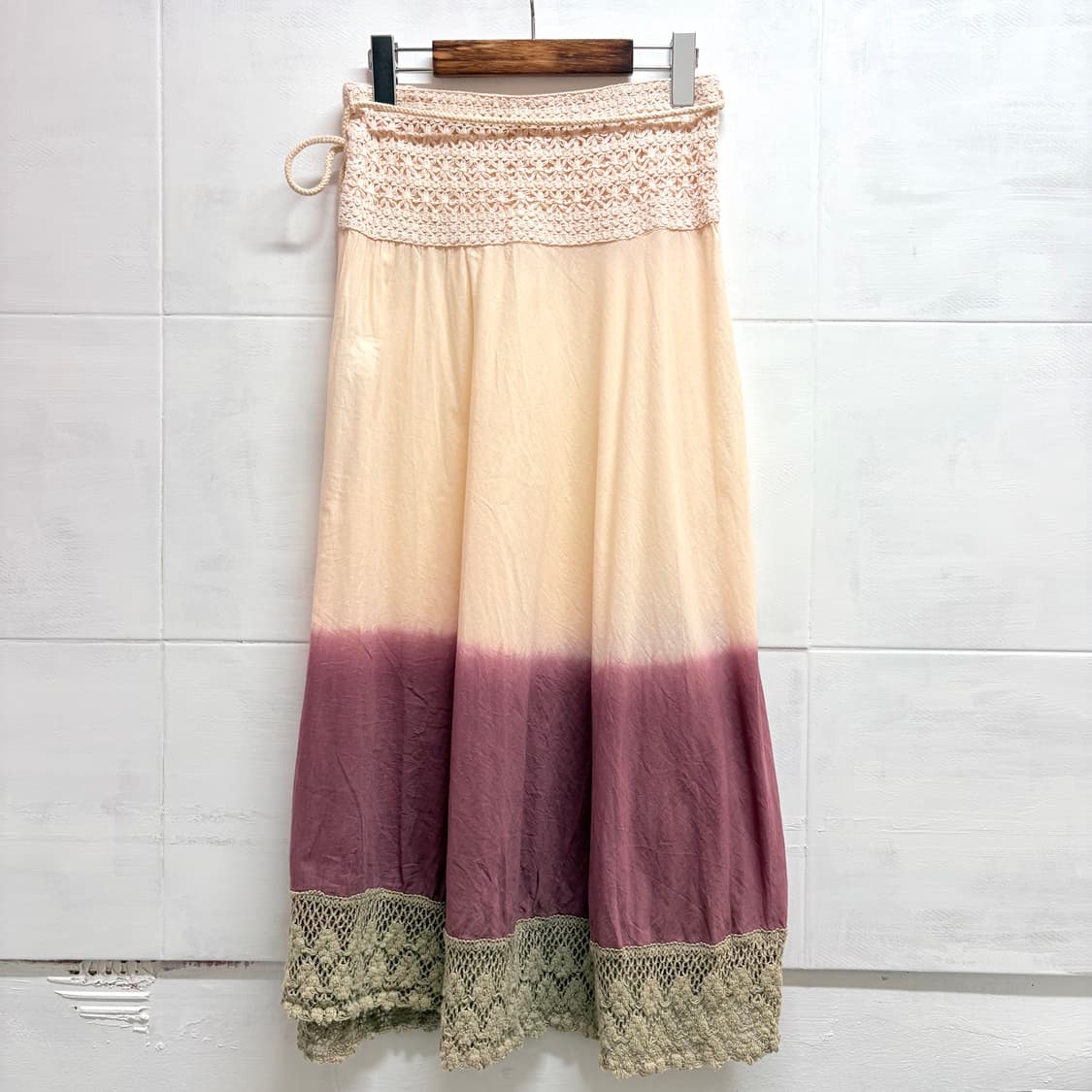 OTTO 그라데이션 히피 에스닉 네트 롱 스커트 L JPN 상품이미지4