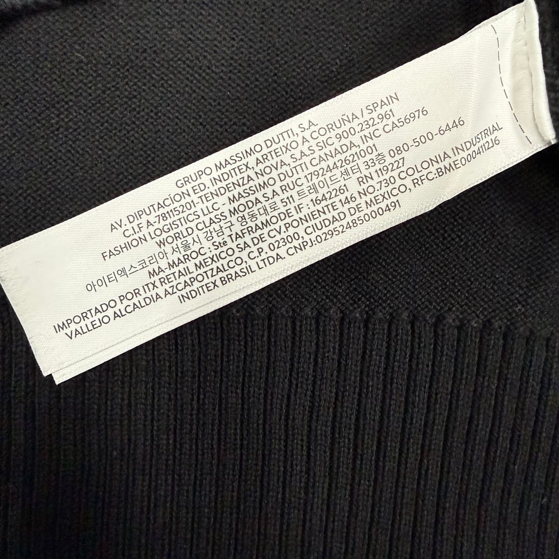 (XL)마시모 뚜띠 Massimo Dutti 코튼 하프집업(블랙) 상품이미지3