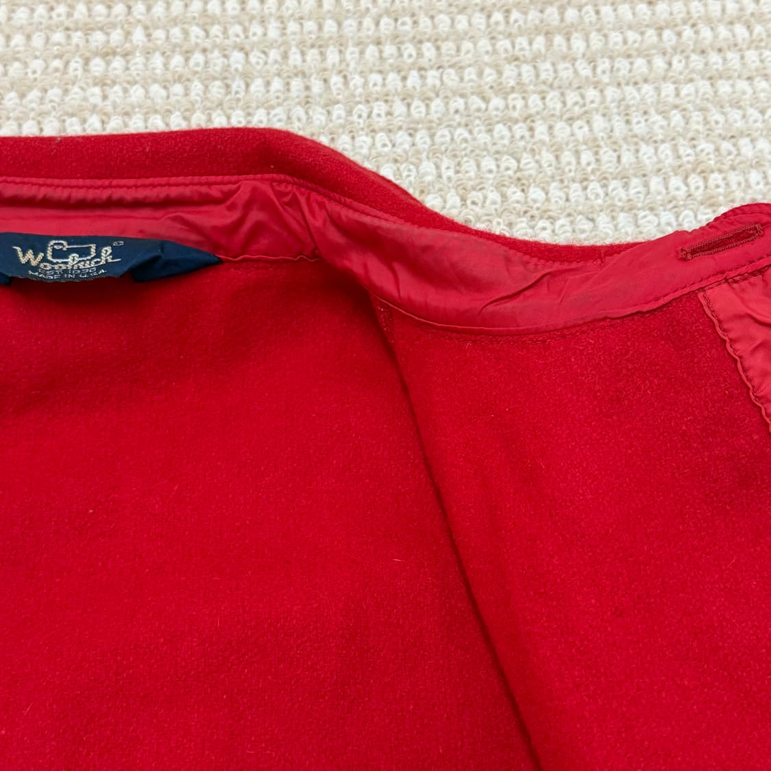 울리치 Woolrich 레드 울 빈티지 자켓 상품이미지7