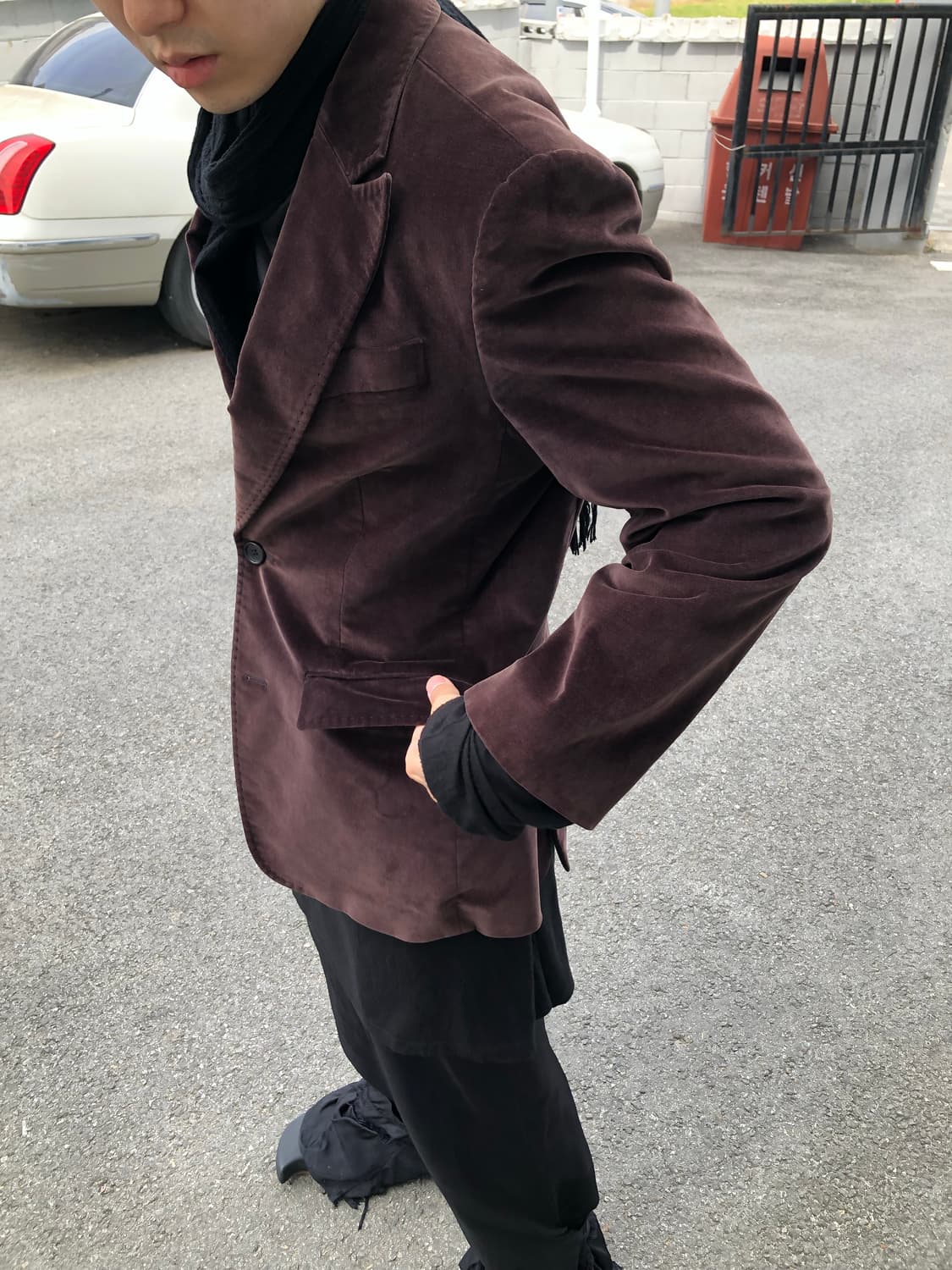 우영미 벨벳 테일러드 자켓 상품이미지1