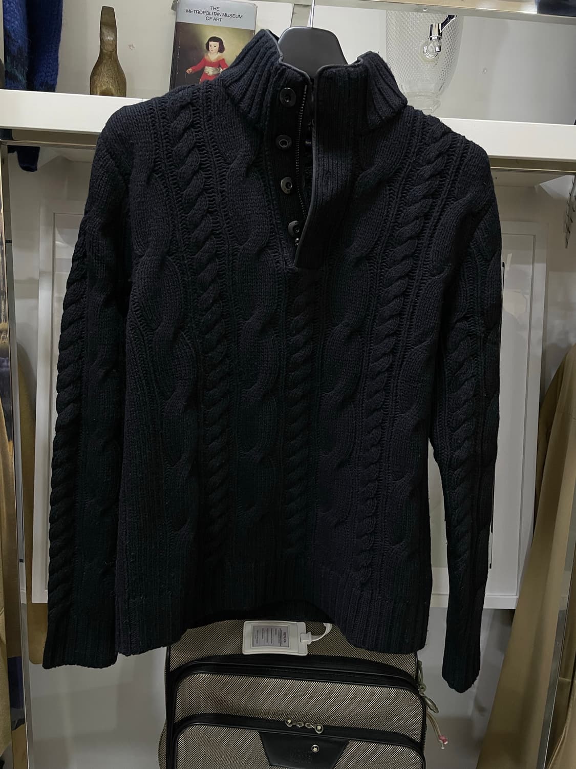 폴로랄프로렌/블랙 헤비울 니트티(100) 상품이미지1