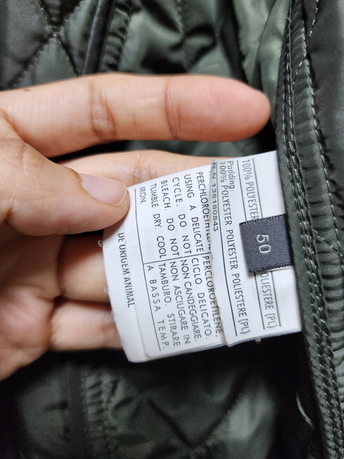 (정품) 페라가모 레더 파이핑 퀼팅 자켓 누빔자켓 XL 50 상품이미지10