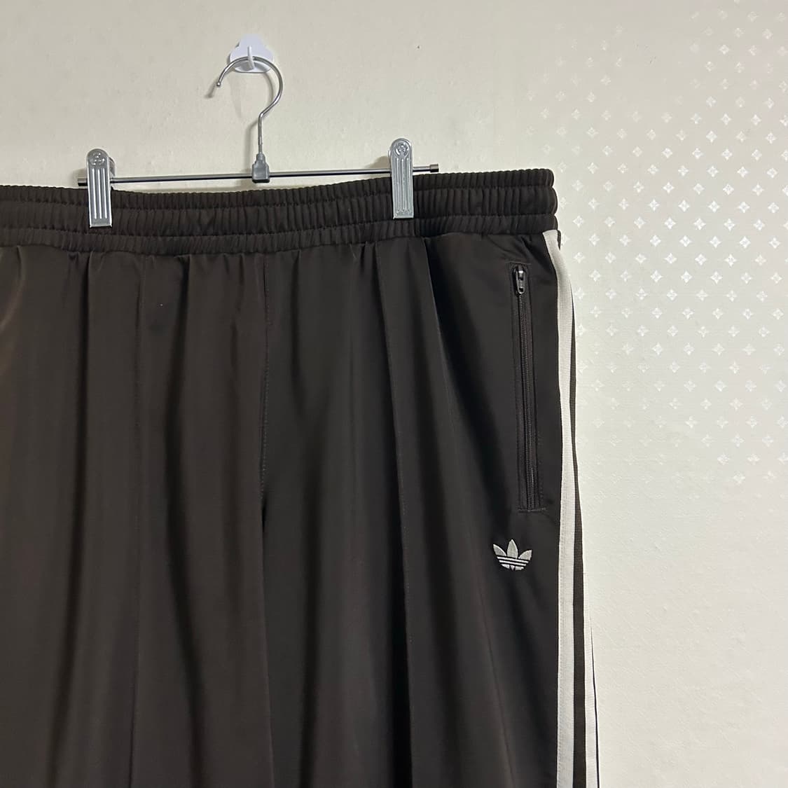 아디다스 대장급 초코 다크 브라운 베이지 삼선 와이드 트레이닝 팬츠 XL 상품이미지5