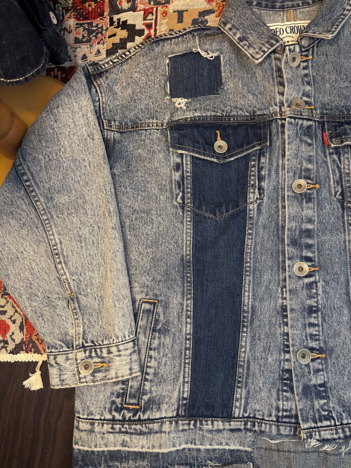 Rodeo Crown Rework patchwork denim jacke 상품이미지2