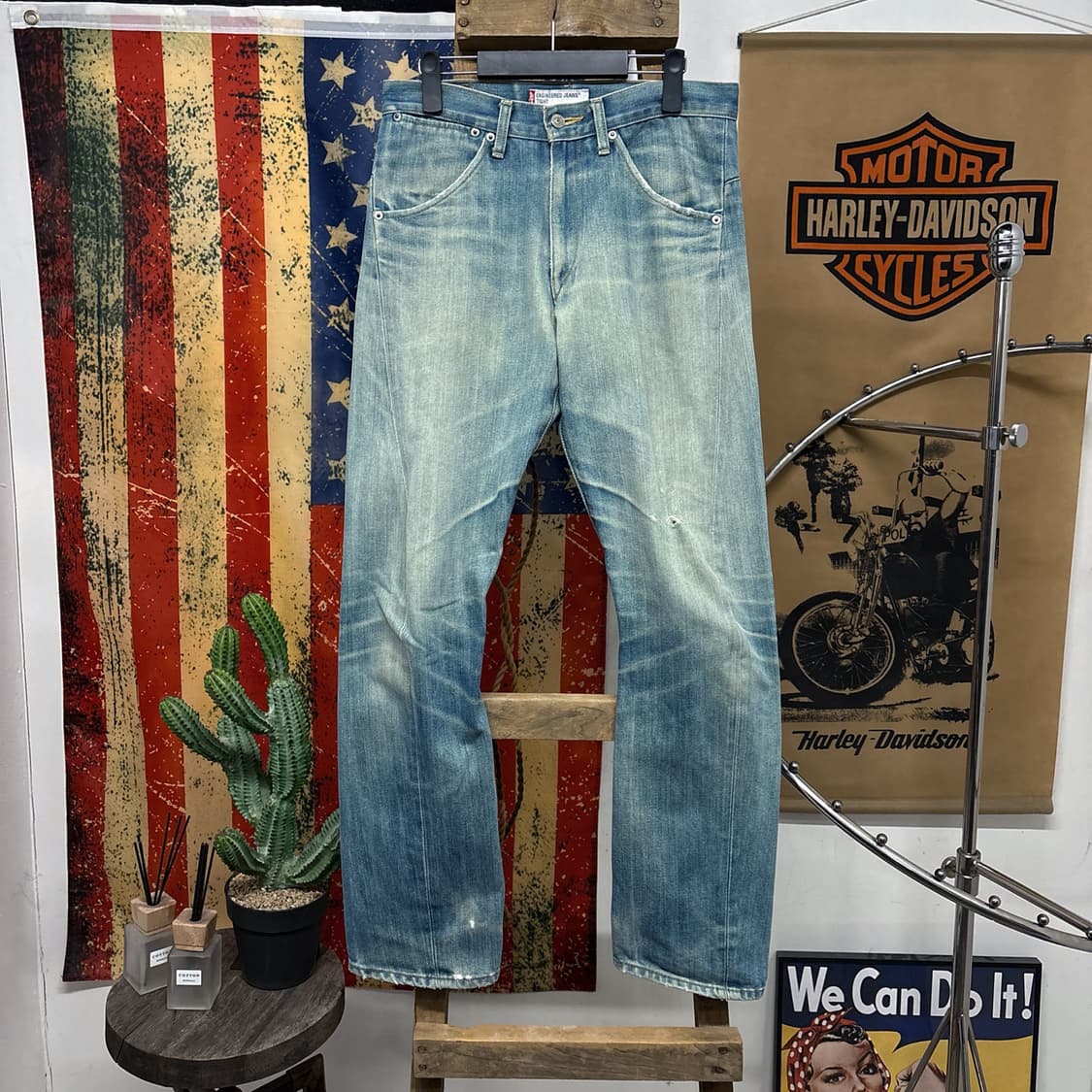 00s 리바이스 렌지니어드 진 3D 커브드 데님팬츠 빈티지워싱 N546 상품이미지1