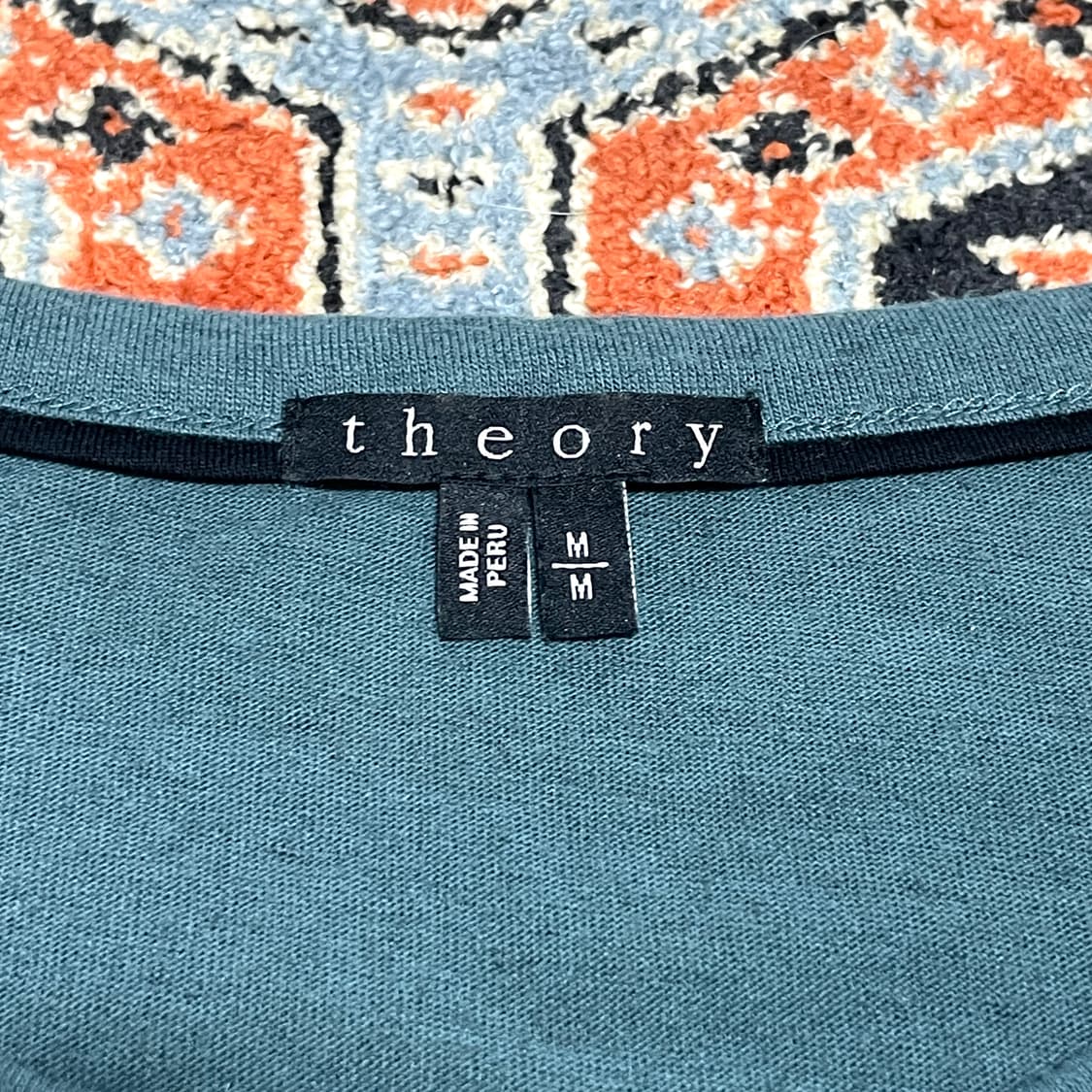 띠어리 청록 기본 반팔티셔츠 남성M 상품이미지4