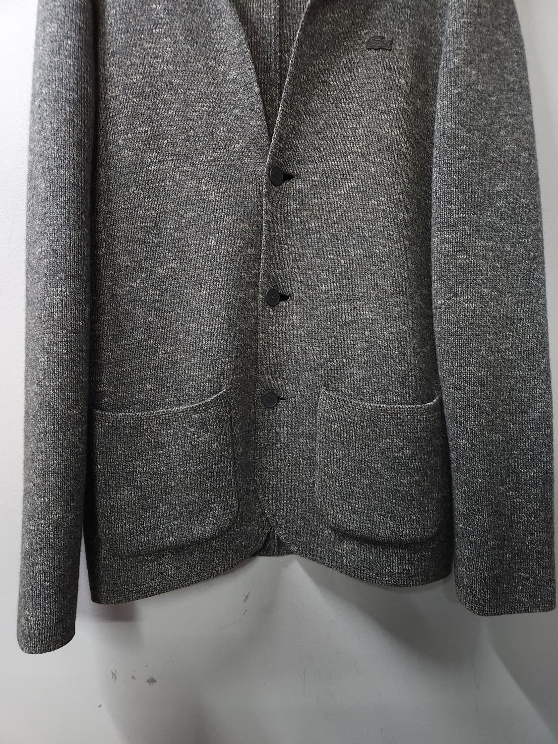 라코스테 테일러드 울 가디건 _ 차콜 상품이미지2