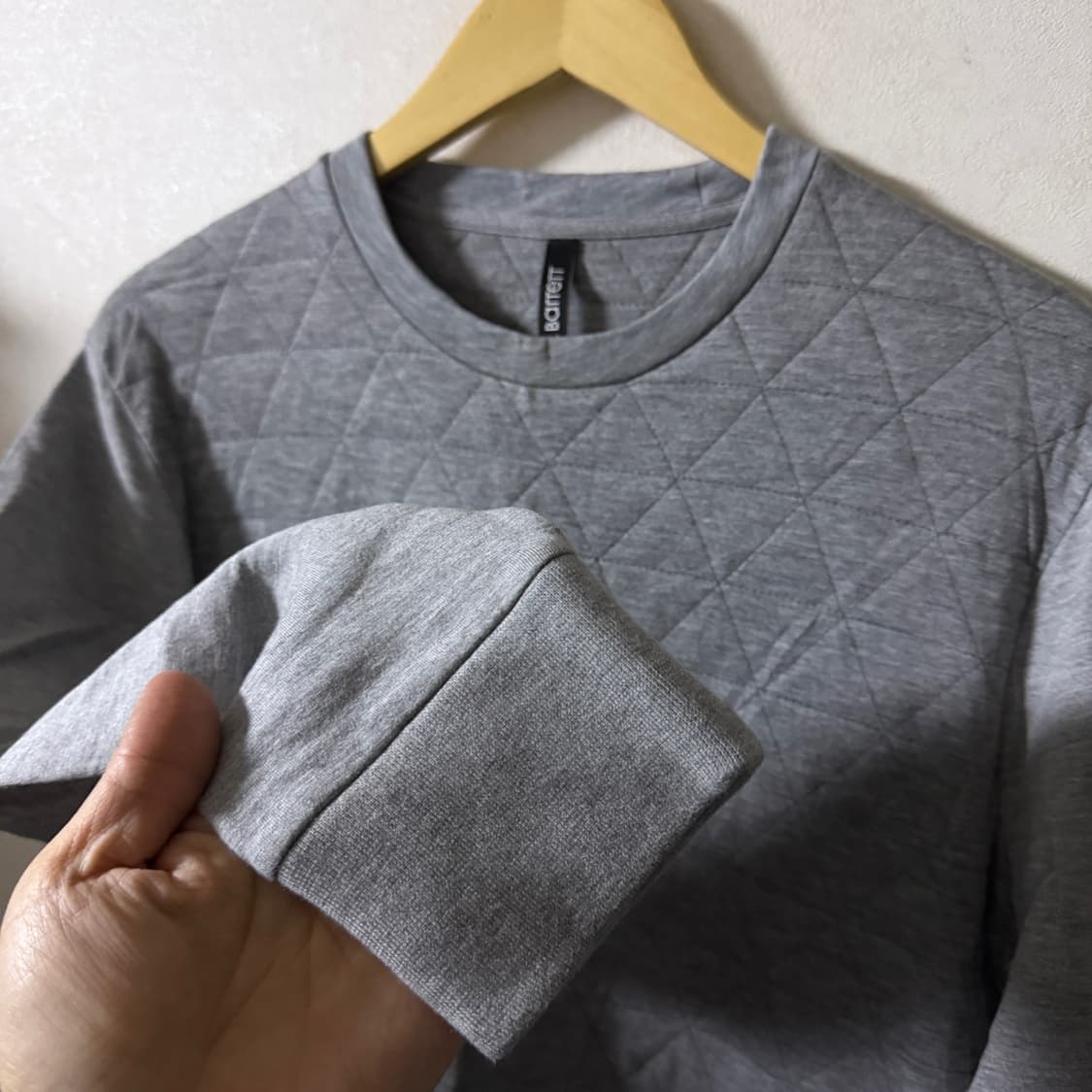 닐바렛 남성 누빔 맨투맨 S (남성 95-100정도) 상품이미지3