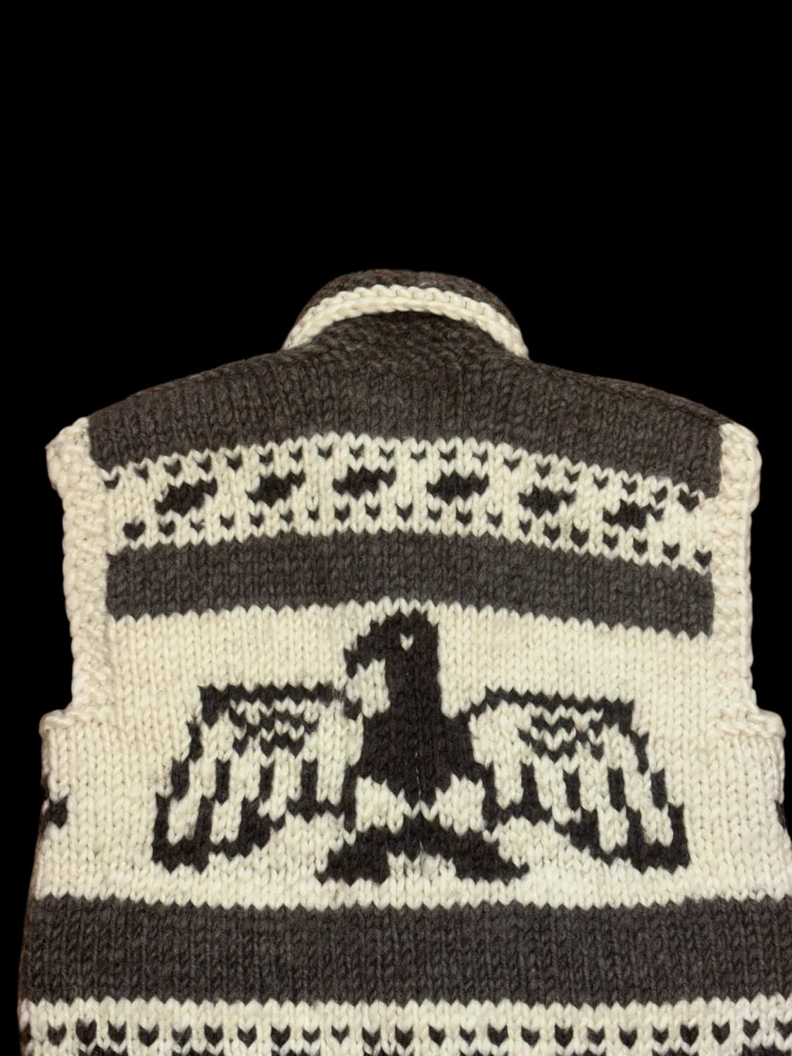 캐나다 빈티지 코위찬 헤비 울 니트 가디건 상품이미지7