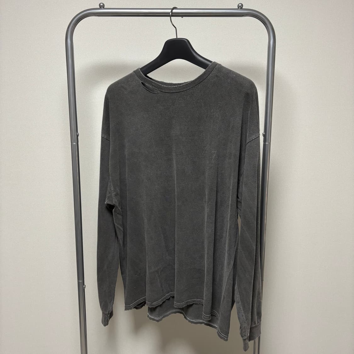 F) ancellm 안셀름 embroidery dyed 빈티지 롱슬리브 상품이미지1
