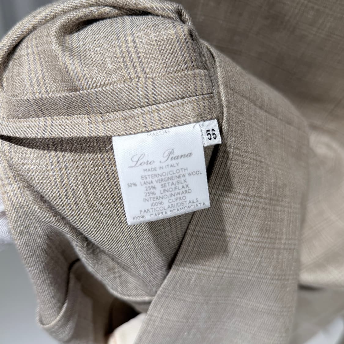(A+/56) / 로로피아나 라이트 글렌 체크 울 자켓 블레이저 상품이미지6