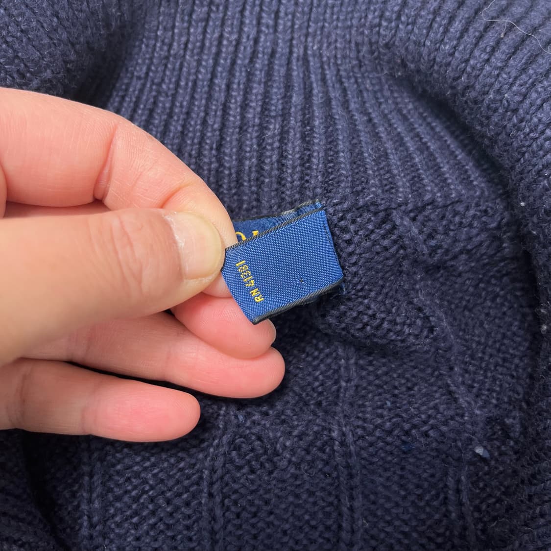 105 폴로 랄프로렌 꽈배기 반집업 니트 집업 상품이미지3