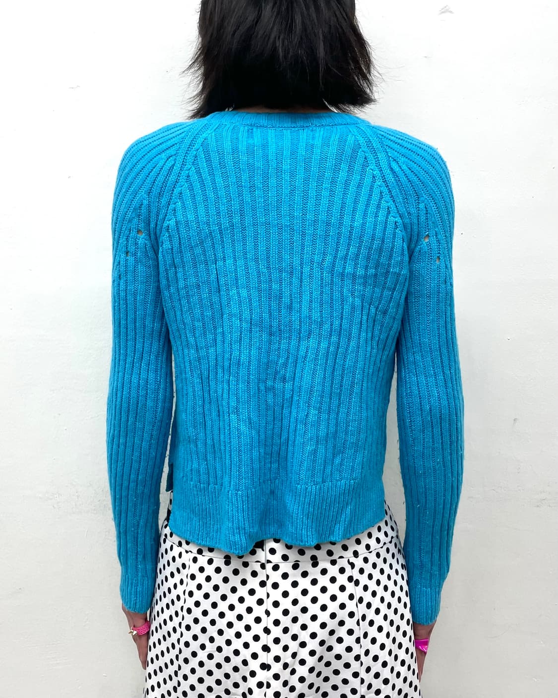 Aqua Blue Punching Knit  상품이미지2