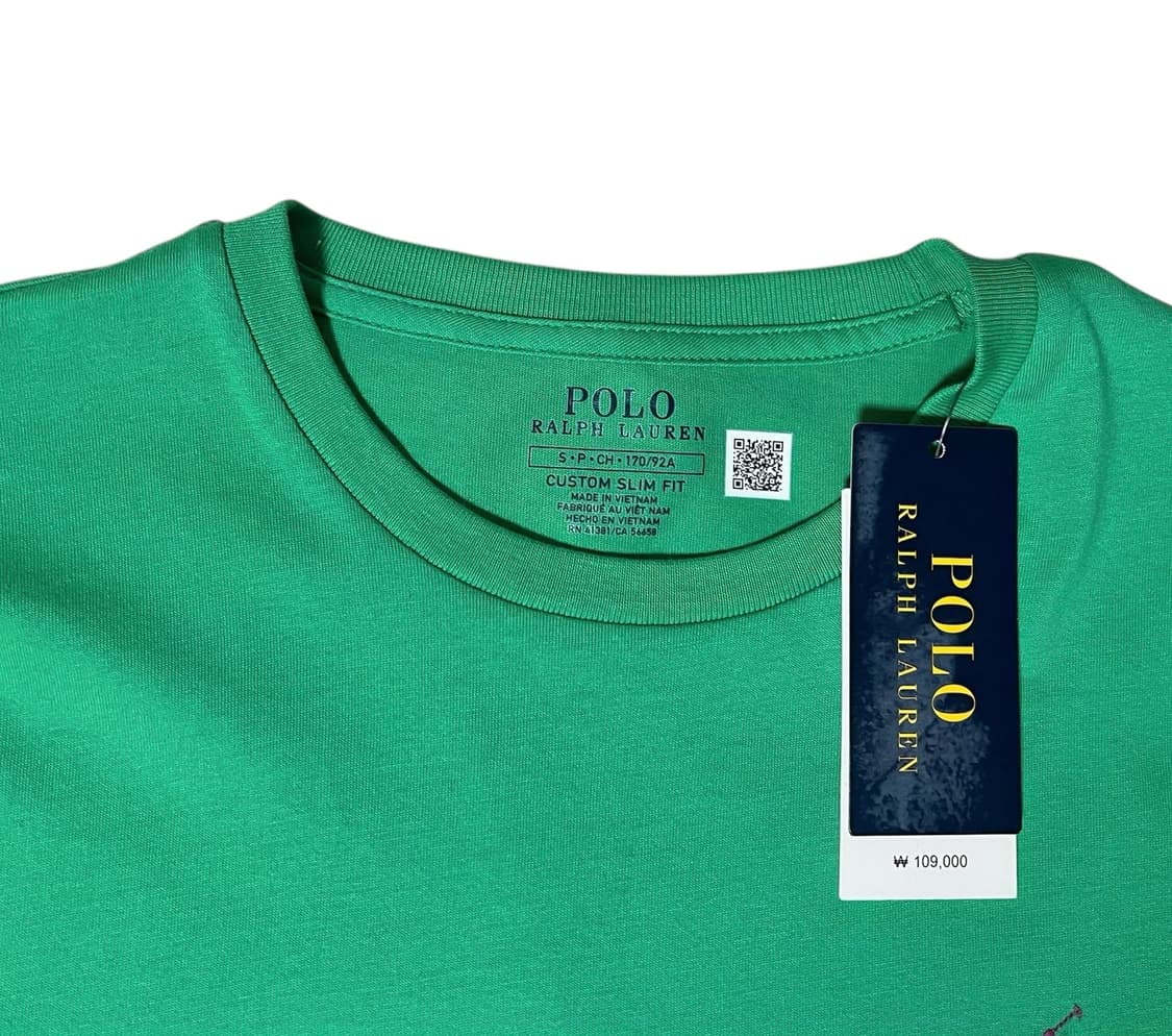 (새상품)폴로 랄프로렌 커스텀 슬림핏 그린 티셔츠 S 상품이미지2