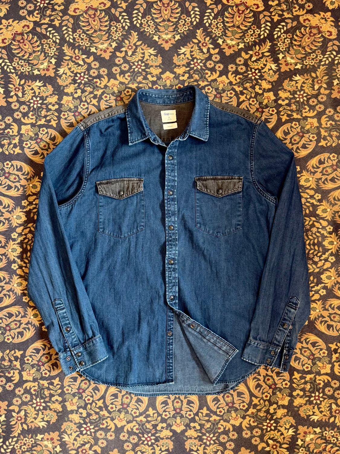 올드 갭 투톤 데님 웨스턴 셔츠 상품이미지1