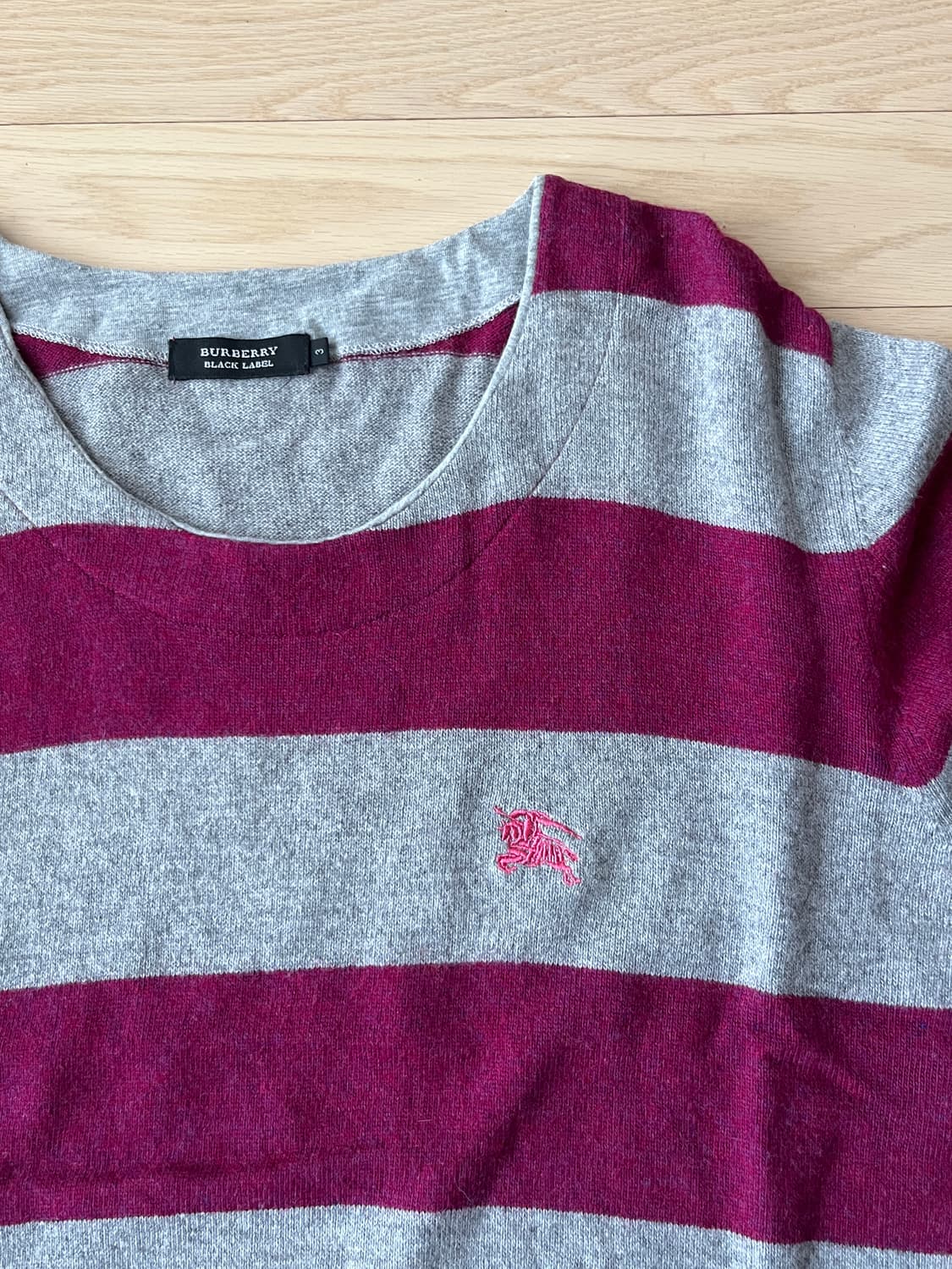 Burberry 버버리 핑크 로고 스트라이프 롱슬리브 상품이미지3