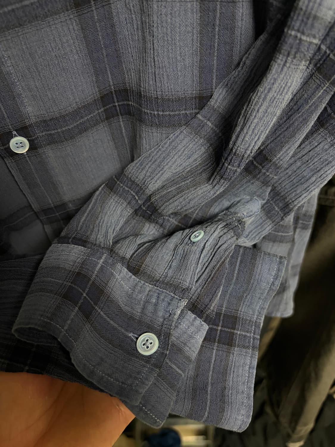 [4] 해칭룸 클래식 오버다이드 셔츠 블루  상품이미지5