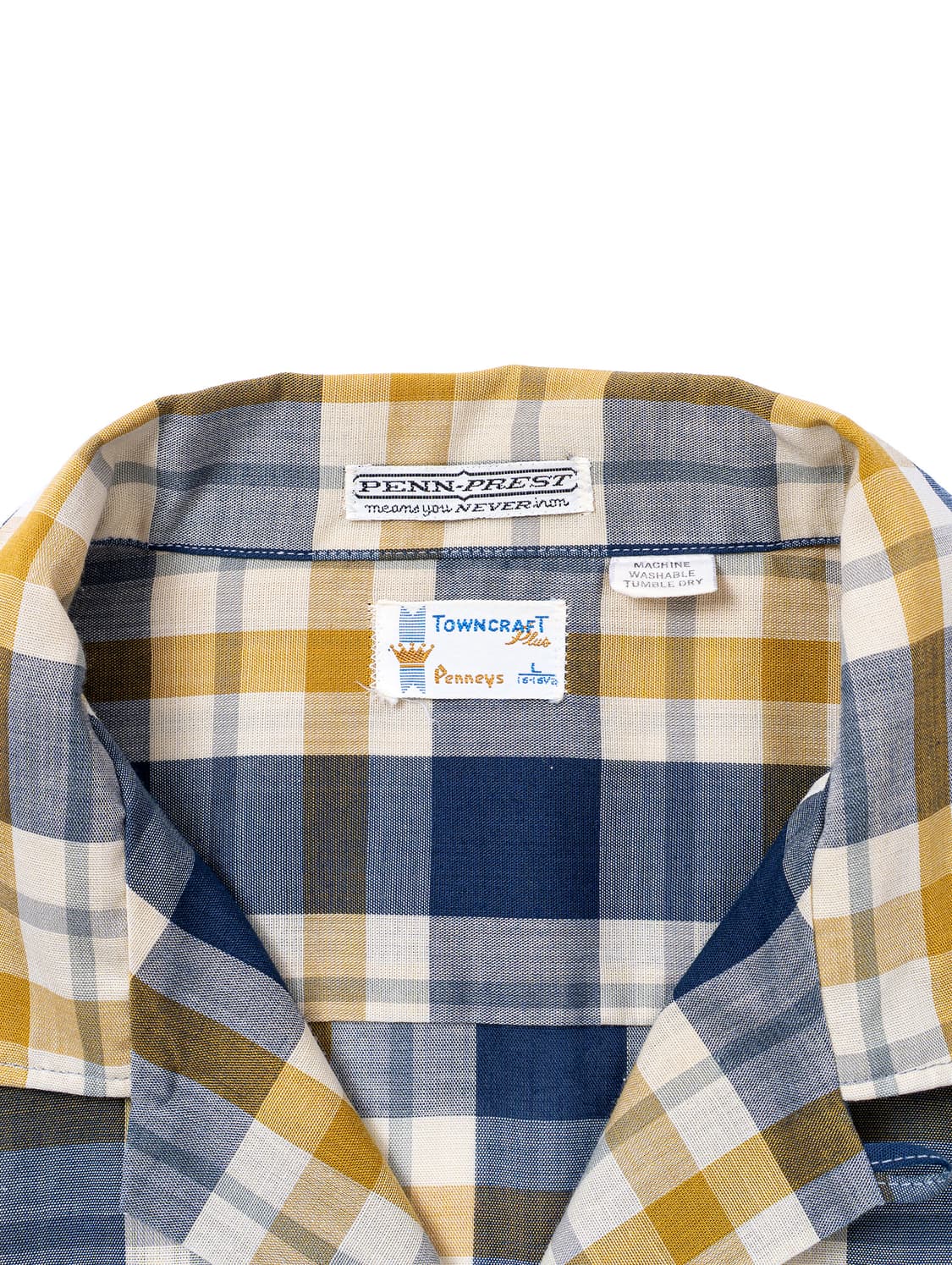 60s Towncraft Loop Collar Check Shirts 상품이미지2