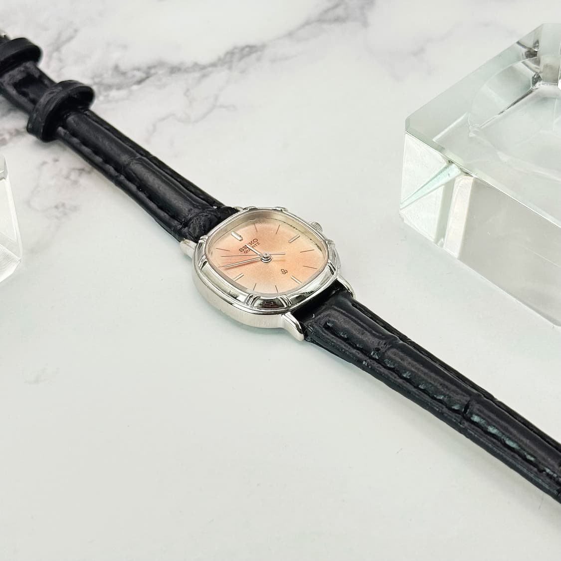 80s90s 빈티지 세이코 오벌 핑크 그라데이션 워치 상품이미지7