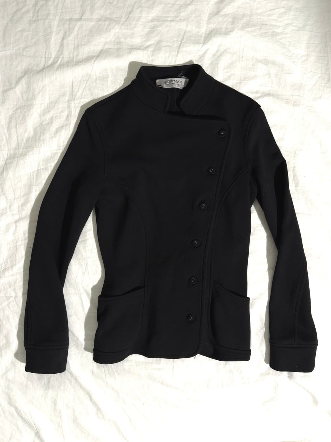 막스마라 코튼 사선 버튼 크롭컷 펜싱자켓 상품이미지1