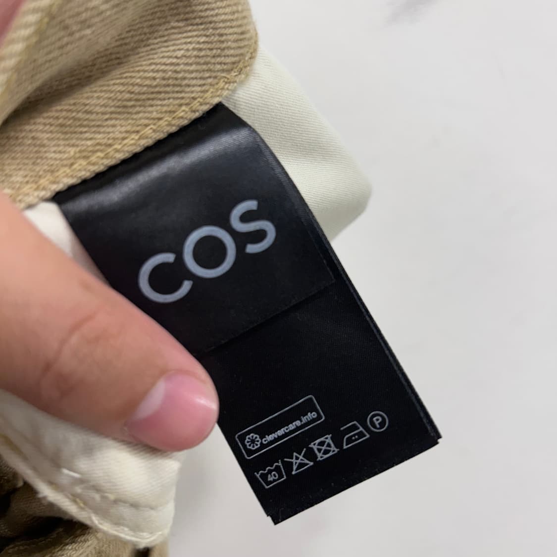 코스 레귤러핏 베이지 워싱 코튼팬츠 상품이미지4