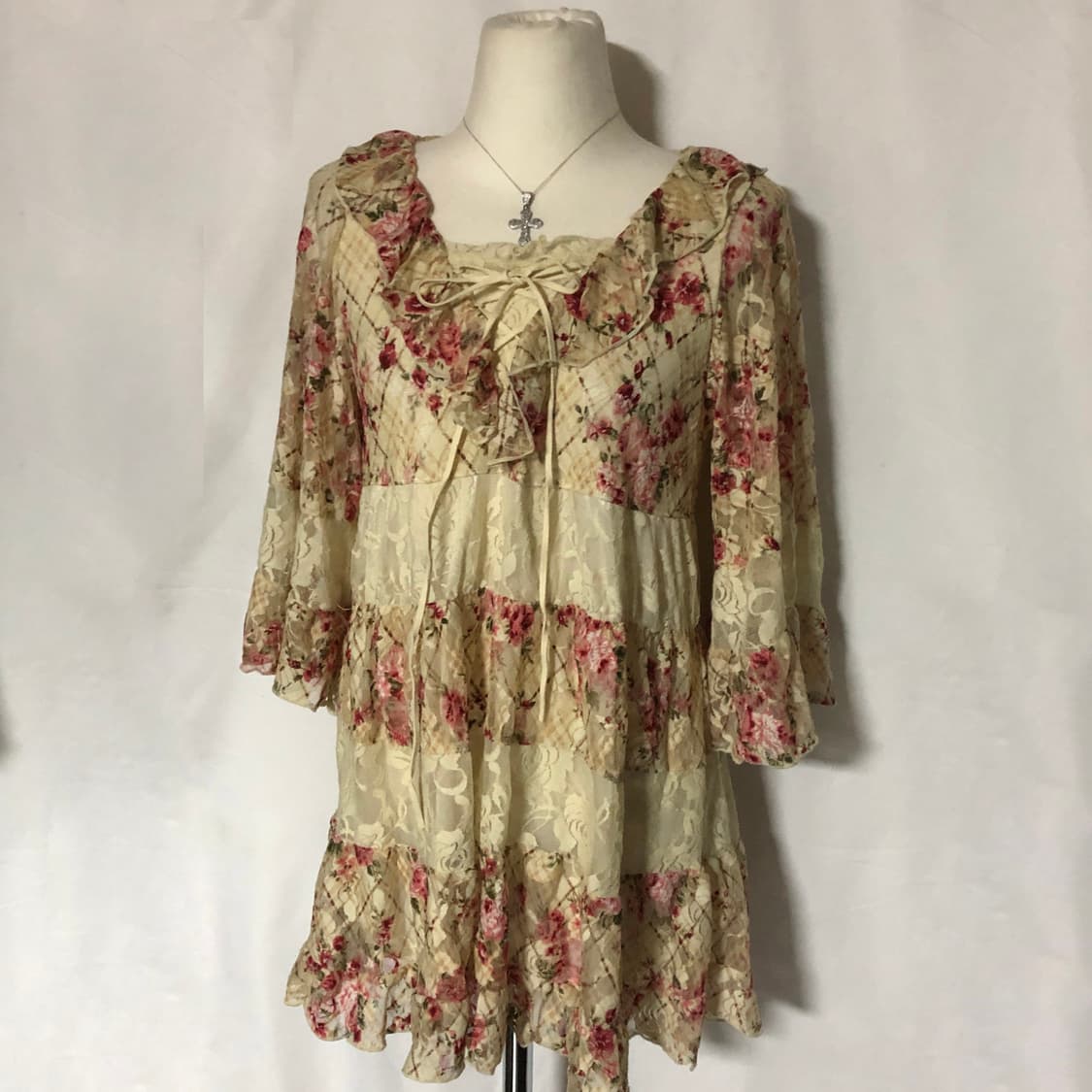 꽃무늬 레이스 블라우스  플로랄 상품이미지4