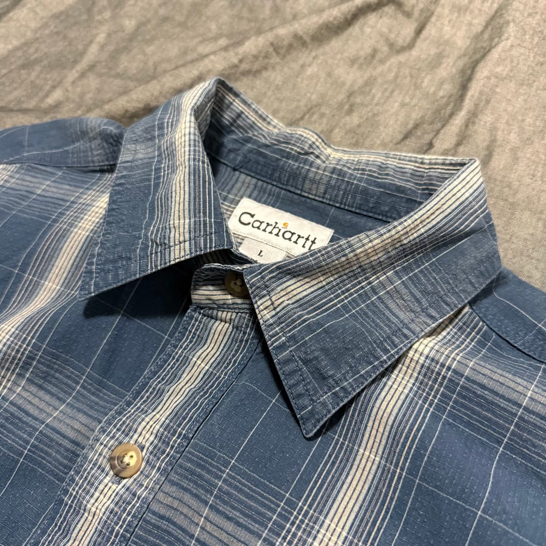 Short Sleeve Ripstop Plaid Shirt 상품이미지3