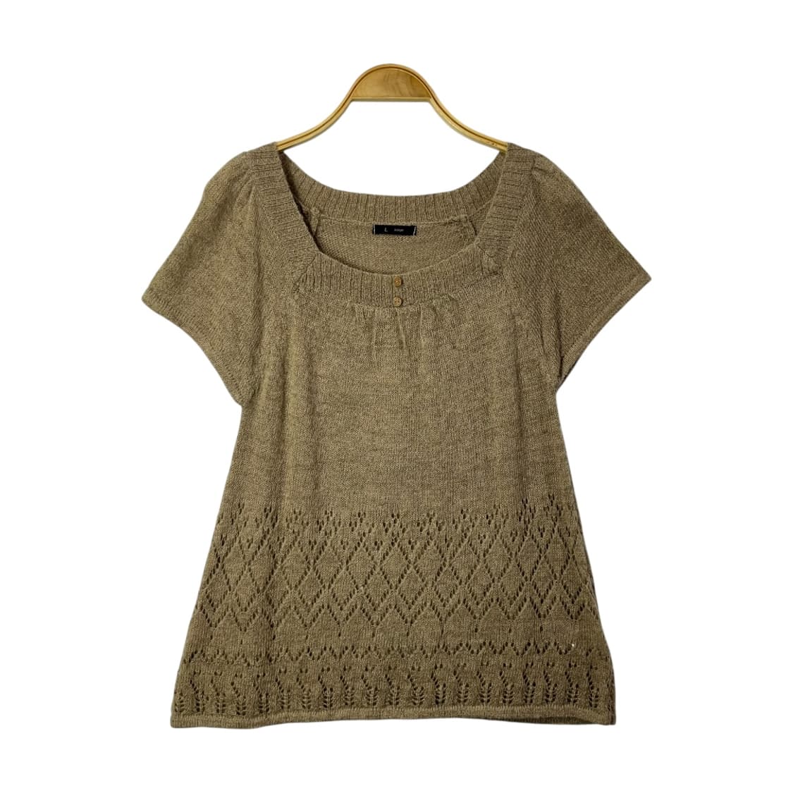 [JPN] 빈티지 모리걸 레이스 니트탑 상품이미지1