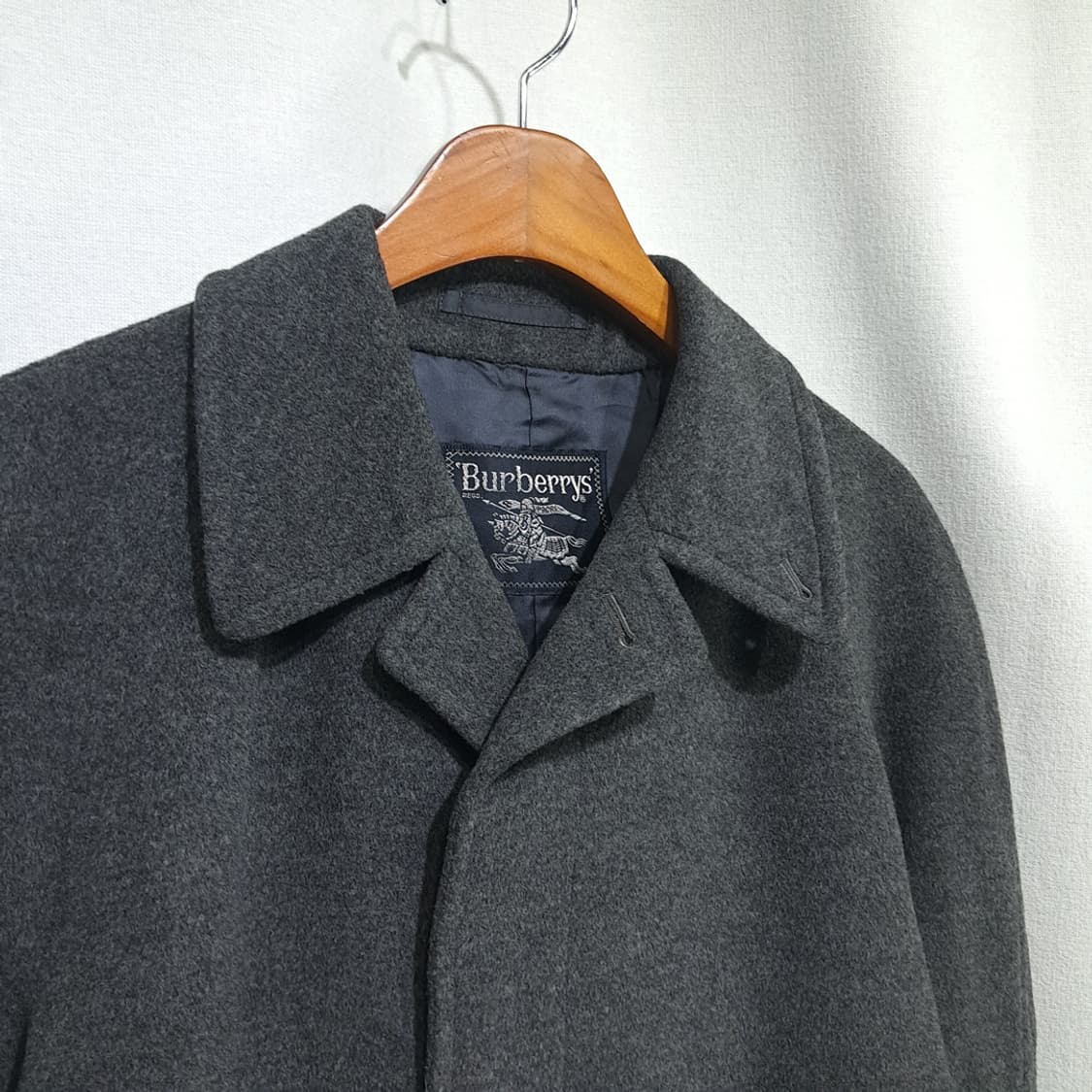 CN986W L 버버리 일본판 차콜그레이 퓨어울 롱코트 상품이미지10
