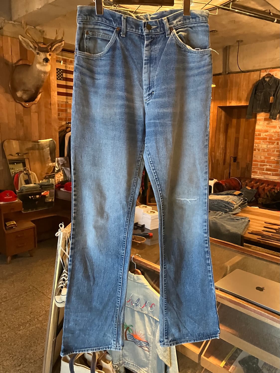 80s USA 빈티지 LEE 리 라이더스 202 부츠컷 데님 팬츠 상품이미지2