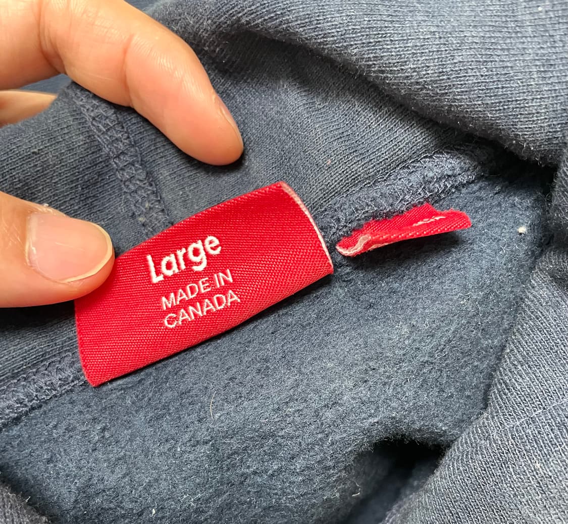 [L] 슈프림17fw 센터피스 후드 네이비 상품이미지4