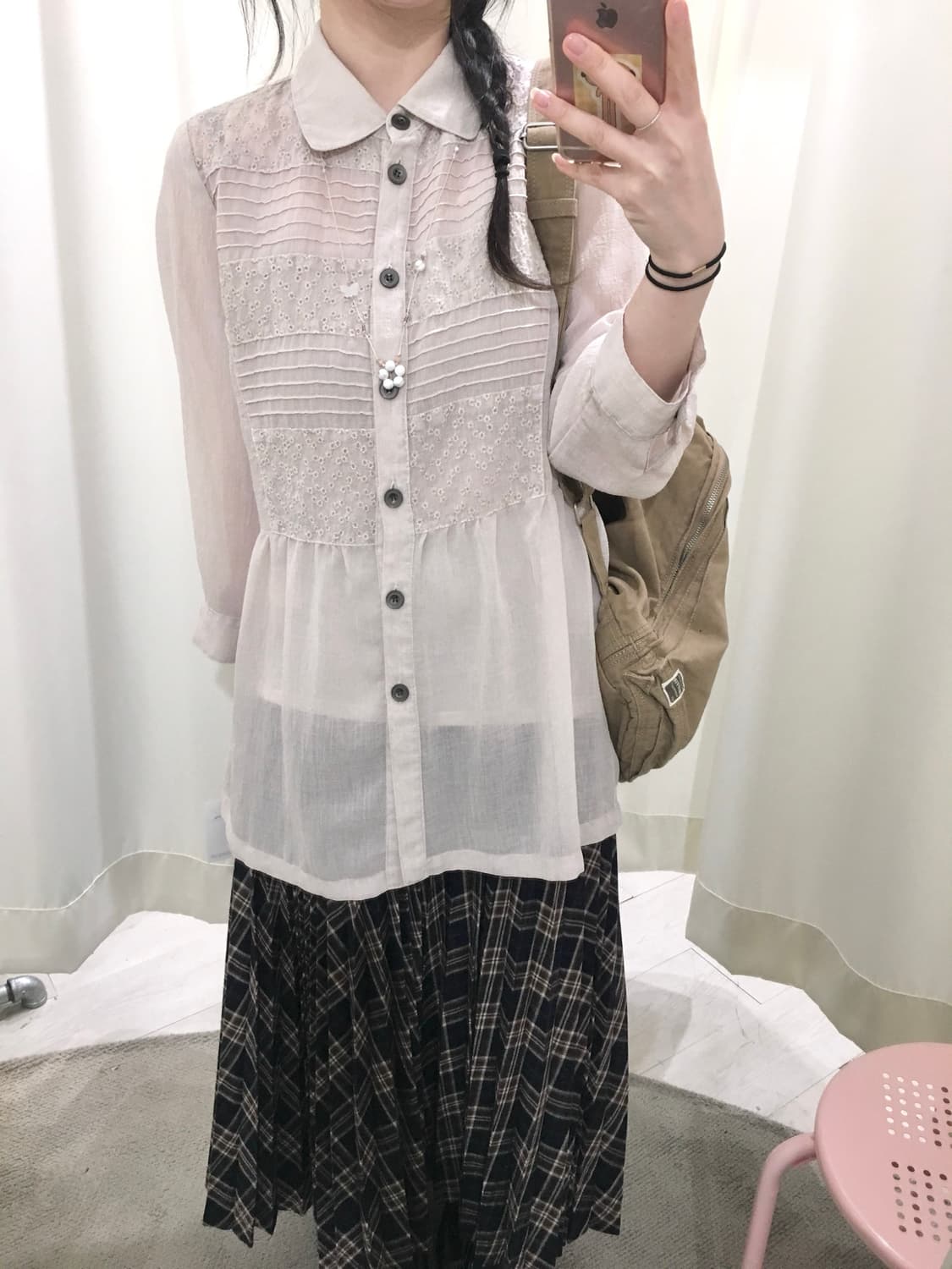 sawako check skirt 상품이미지4