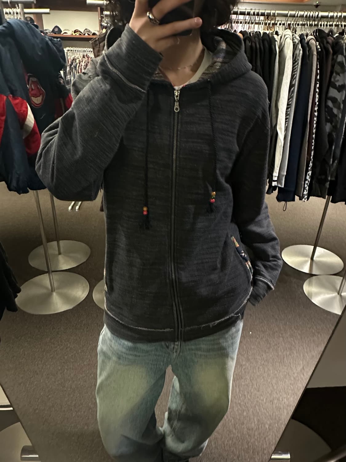 XL)파워투더피플 빈티지 인디언 후드집업 상품이미지1