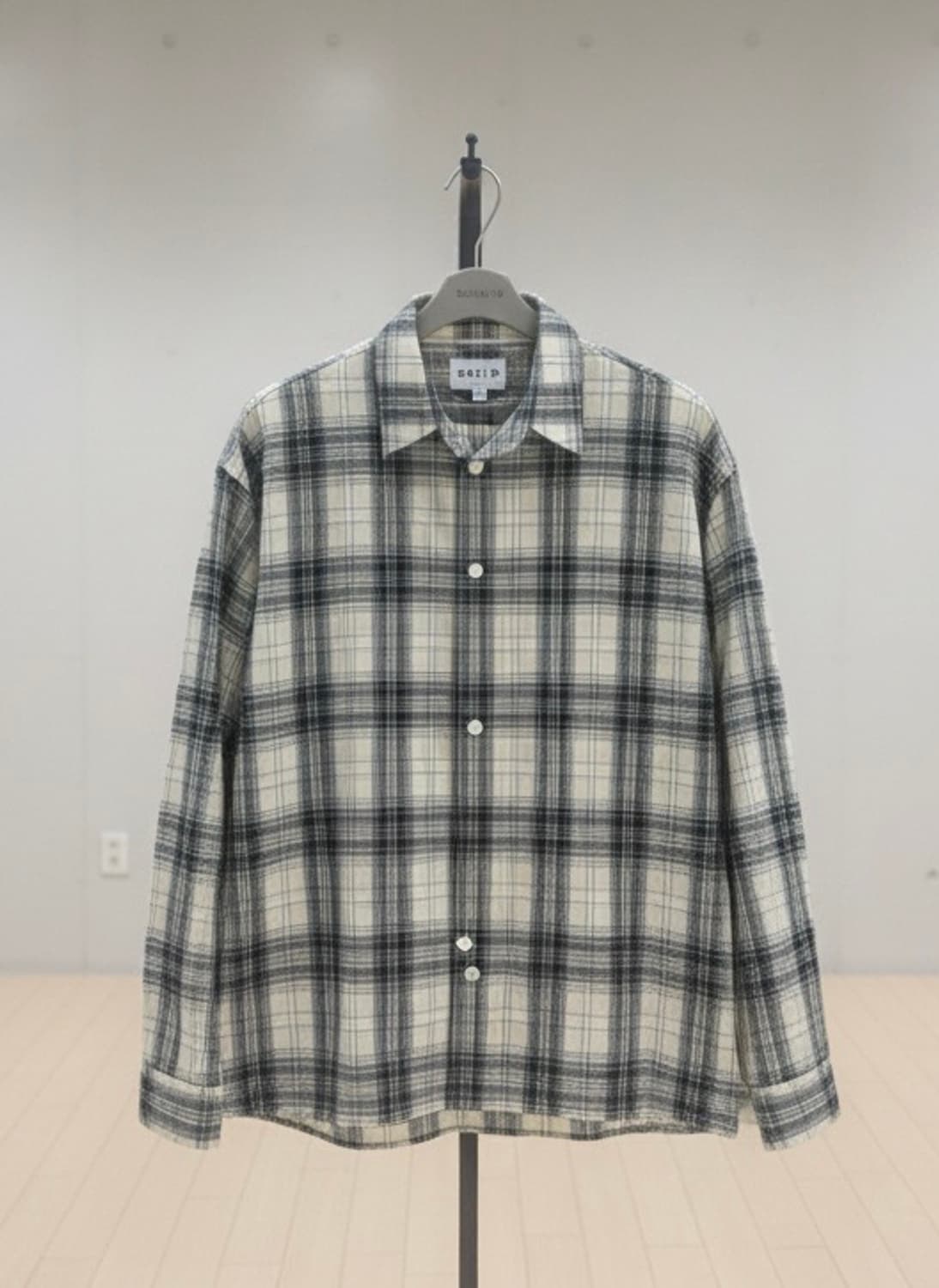 솔리드 옴므 체크 셔켓 50사이즈 상품이미지1