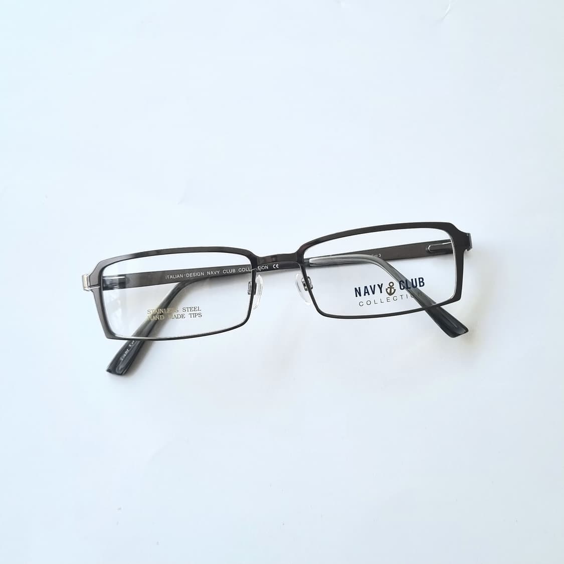 데드스탁 이탈리안 무드의 빈티지 실버 스퀘어 안경테 상품이미지1