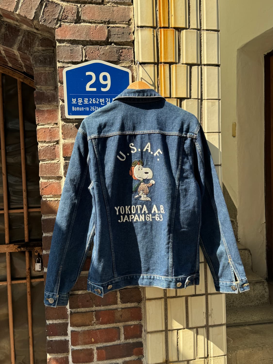 90-00s 파일럿 스누피 데님 자켓(O80) 상품이미지1