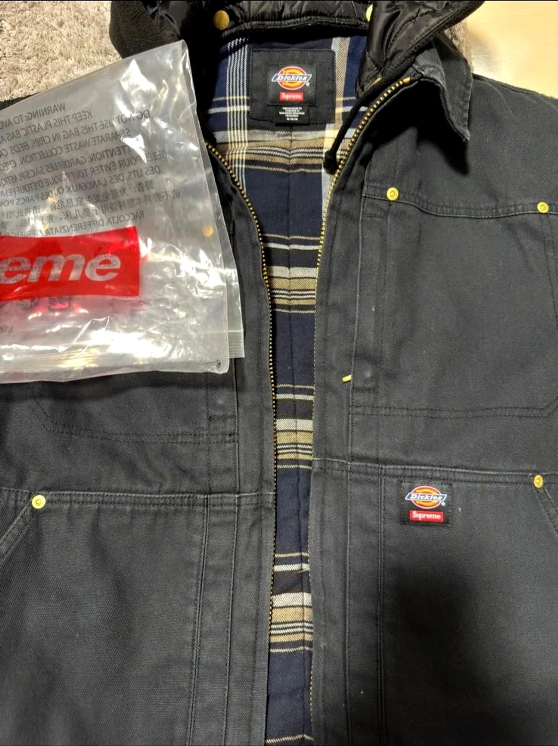 Dickies Supreme 디키즈 슈프림 후드 워크자켓 블랙 M
  상품이미지1