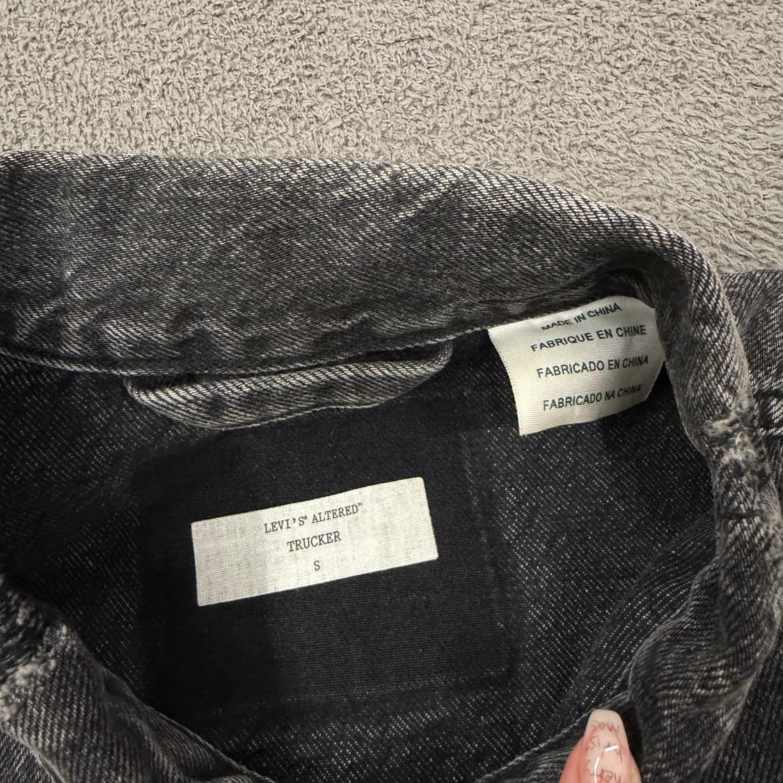[ 정품/S ] 리바이스 알터드 트러커 흑청데님 자켓 상품이미지5