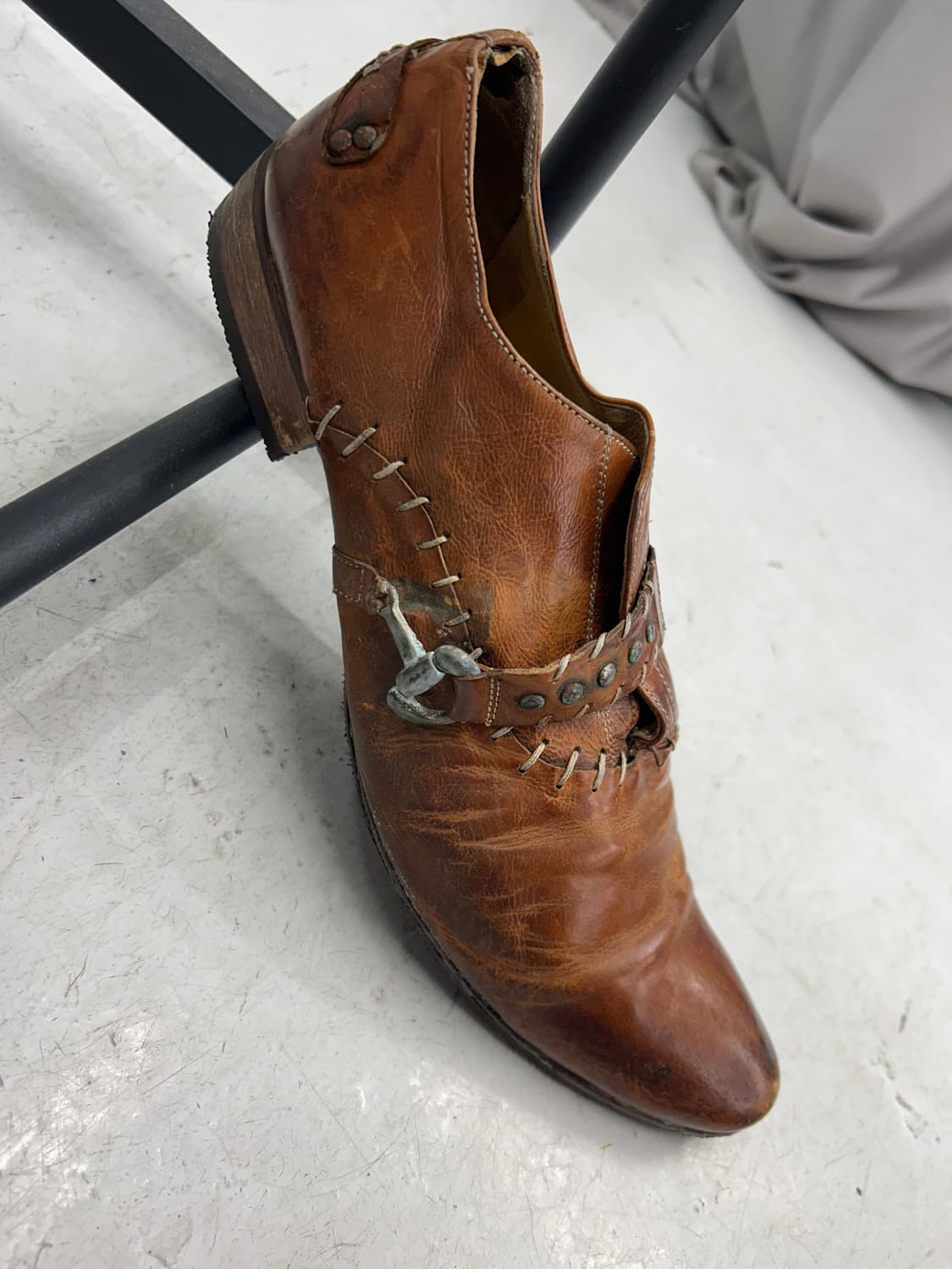 빈티지 체인 스트랩 옥스포드 구두 상품이미지3