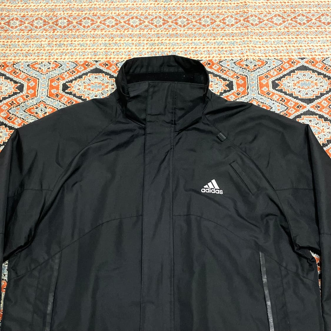 아디다스 삼각로고 블랙 기모 바람막이 점퍼 남성100 상품이미지2
