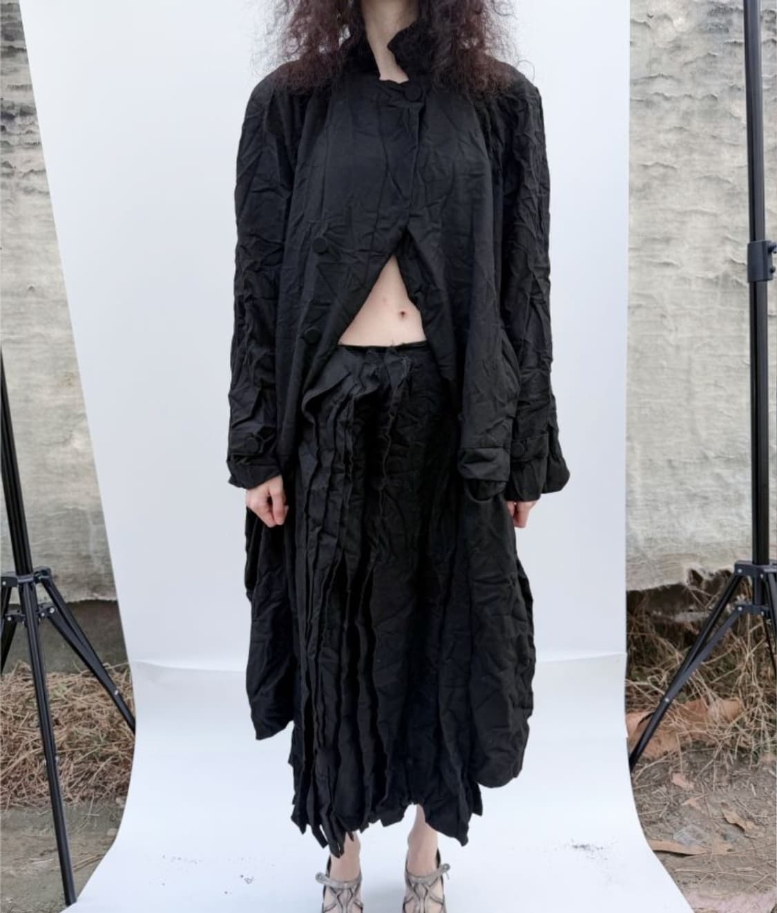 애옹쓰 페이퍼 울 스커트 Paper Pleats Skirt 상품이미지4