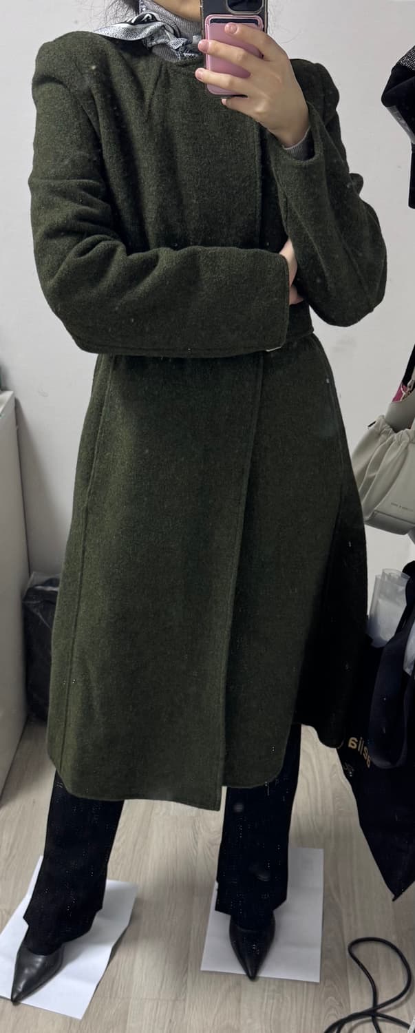 버버리 올리브색 울 코트! 상품이미지2