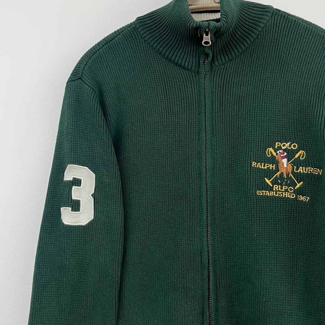 폴로 랄프로렌 빅포니 딥그린 니트 집업 상품이미지4